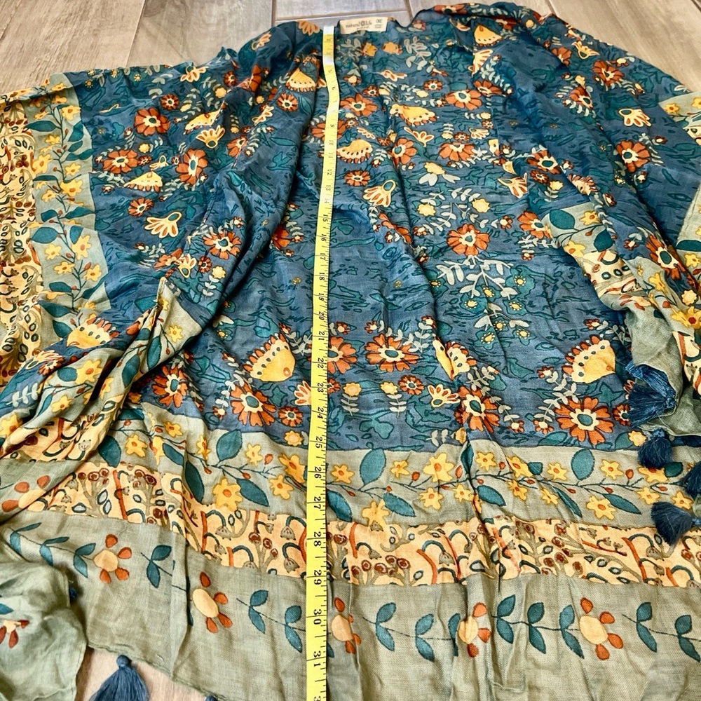 Natural Life Blue Floral Kimono NEW - Picture 8 of 13